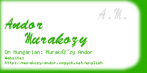 andor murakozy business card